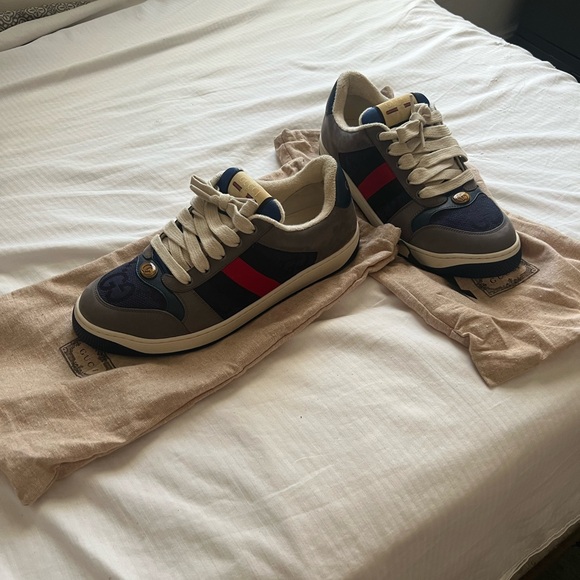 Gucci Other - Gucci Navy and Red Men's Sneakers